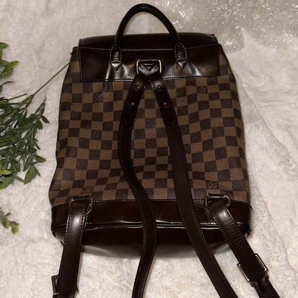 LOUIS VUITTON Damier Ebene Soho Backpack 1999 Classic mint Authentic Vintage - Picture 6 of 16